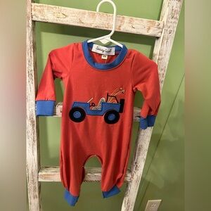 Jeep w Fishing Poles Romper for Boys
